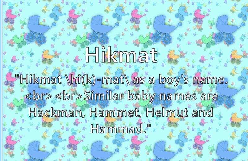 Hikmat Meaning