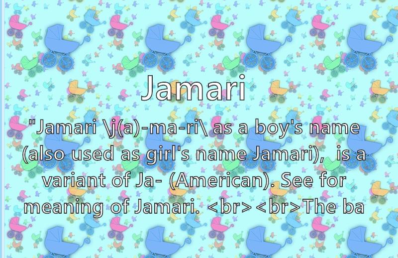 Jamari Name Meaning Popularity Similar Names Nicknames And Personality For Jamari