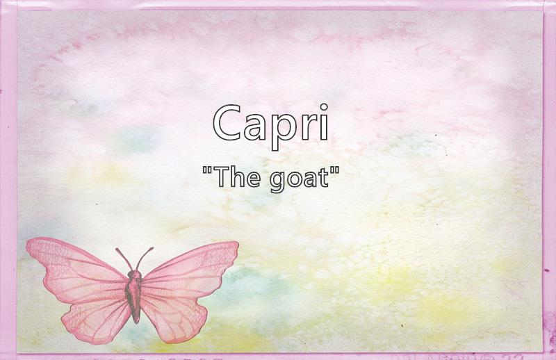 Capri Name Meaning