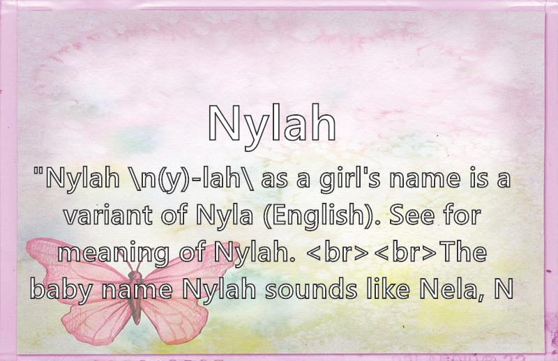 Nylah Name Meaning Popularity Similar Names Nicknames And Personality For Nylah